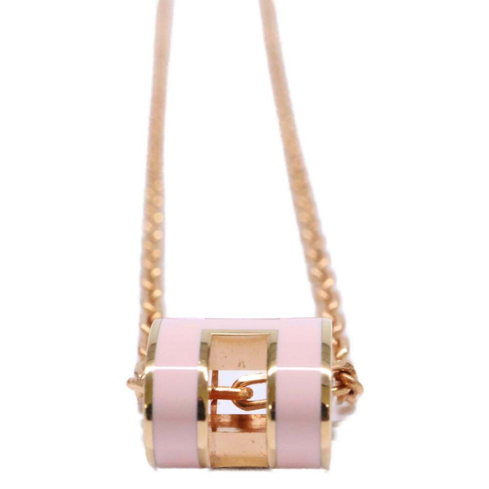 HERMES Mini Pop H Pendant Necklace, Pink, Pink Gold, Women's - Picture 4 of 8